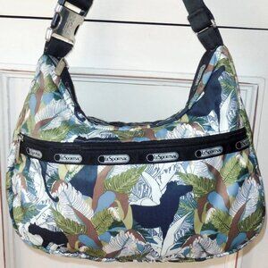 Lesportsac Vintage 90's Jungle Safari Animal Print Hobo Bag Purse